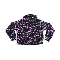 Justice Girls Flower Block Long Sleeve Hoodie