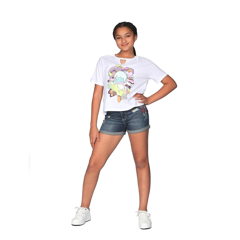 Justice Girls Popsicle Vibe Fashion T-Shirt