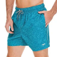 Short de volley 16 po avec palmiers à l’allure d’empreintes digitales Speedo pour hommes