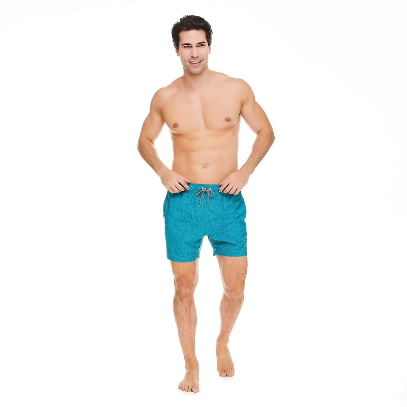 Short de volley 16 po avec palmiers à l’allure d’empreintes digitales Speedo pour hommes