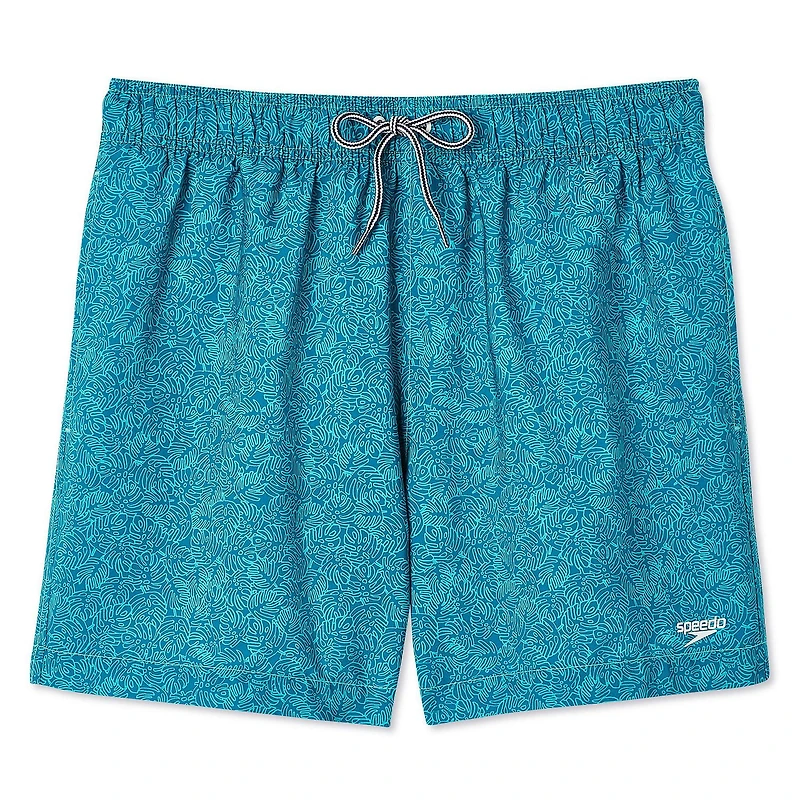 Short de volley 16 po avec palmiers à l’allure d’empreintes digitales Speedo pour hommes