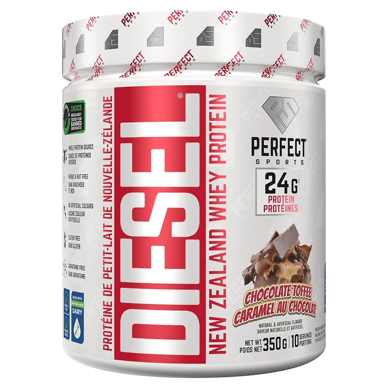 PERFECT Sports - DIESEL New Zealand Whey Protein, Chocolate Toffee 350g, DIESEL Whey Protein