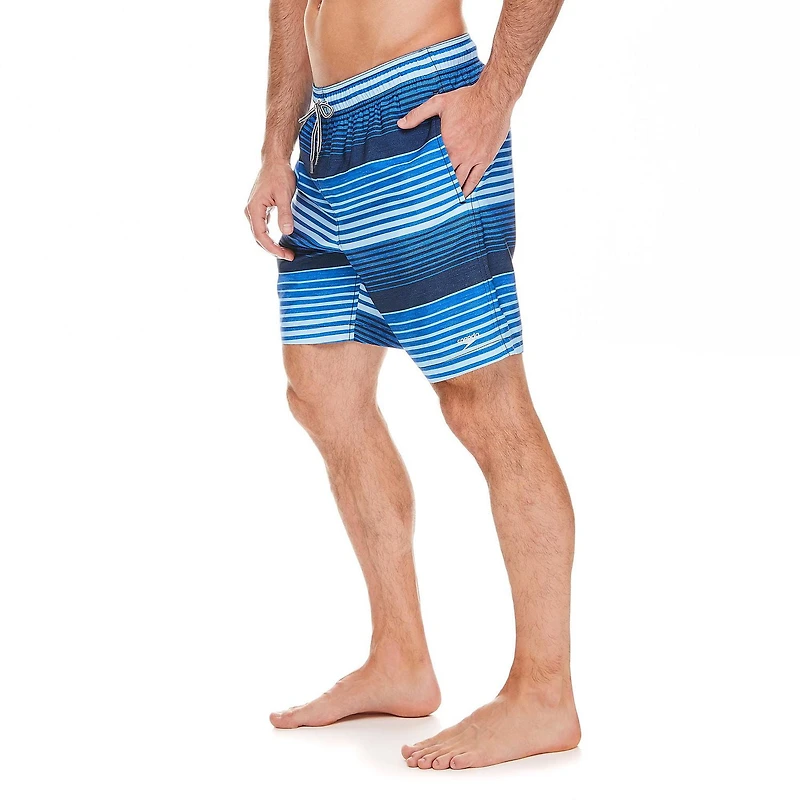 Short de volley 18 po à motif rayé Speedo pour hommes