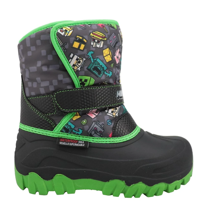 Boys Minecraft Winter Boots, Available in Sizes:  11-3