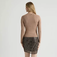 Haut à Manches Longues avec Col Montant et Fil Lurex de Mexx pour Femmes