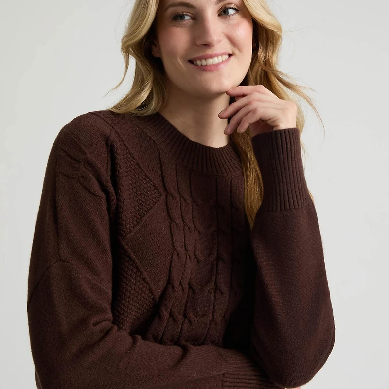 Mexx Femmes Pull à Col Roulé en Tricot Torsadé XS-XL