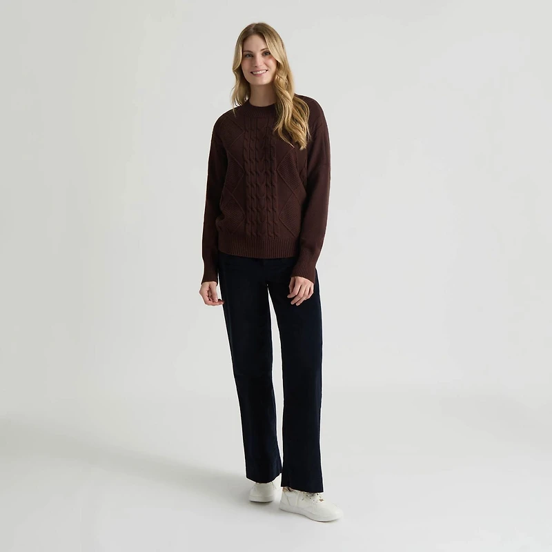 Mexx Femmes Pull à Col Roulé en Tricot Torsadé XS-XL
