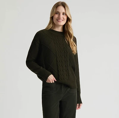 Mexx Women’s Cable Knit Mock Neck Sweater, XS-XL
