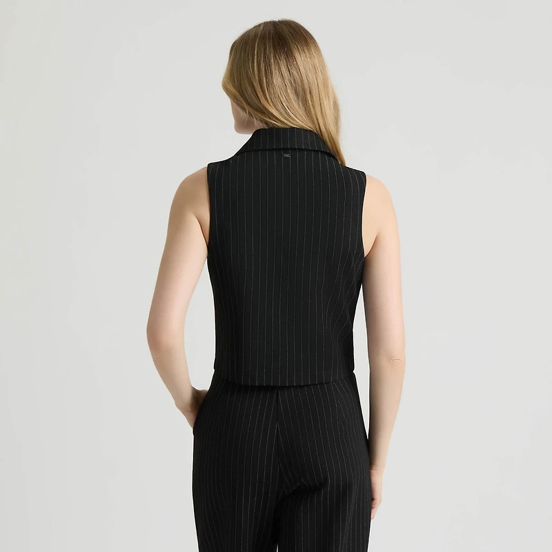 Mexx Women’s Pinstripe Stretch Knit Vest, XS-XXL