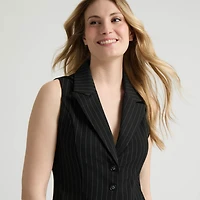Mexx Women’s Pinstripe Stretch Knit Vest, XS-XXL