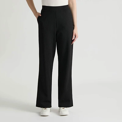 Mexx Women’s Pinstripe Knit Pull-On Wide Leg Pant, XS-XXL