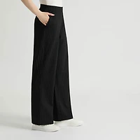 Mexx Women’s Pinstripe Knit Pull-On Wide Leg Pant, XS-XXL