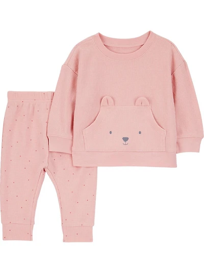 Carter's Child of Mine Ensemble 2 pièces pour bébé fille Ours rose Tailles Prématuré - 24 mois