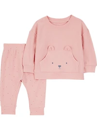 Carter's Child of Mine Ensemble 2 pièces pour bébé fille  Ours rose Tailles Prématuré - 24 mois