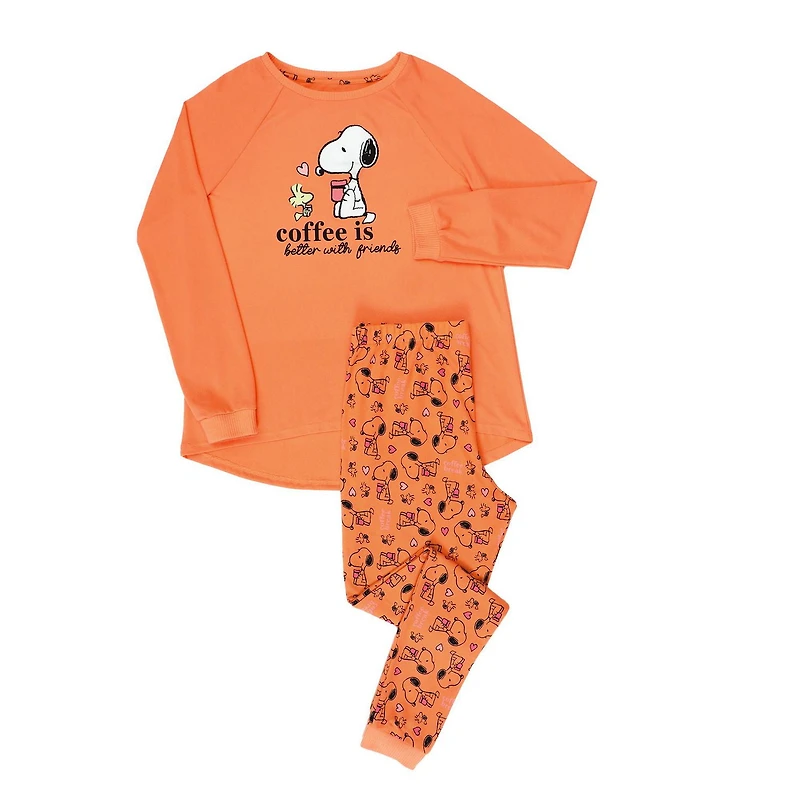 Ensemble de pyjama pour femmes Peanuts Snoopy et Woodstock Tailles disponibles: TP-TG