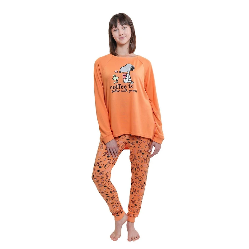 Ensemble de pyjama pour femmes Peanuts Snoopy et Woodstock Tailles disponibles: TP-TG