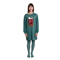 Ensemble chemise de nuit pour femmes Peanuts avec chaussettes Tailles disponibles: TP-TG