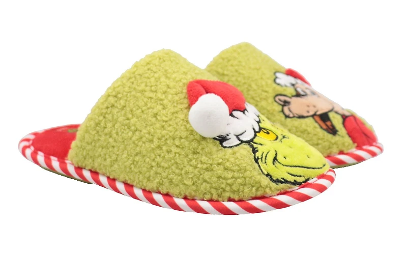 Mules en peluche Grinch pour garçons