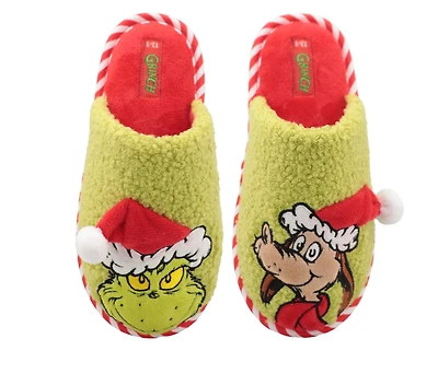 Mules en peluche Grinch pour garçons