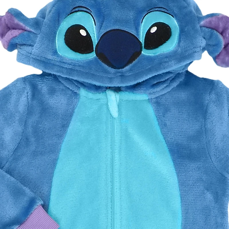 Disney Stitch Toddler One-piece Pajama, Available in sizes 2T-5T