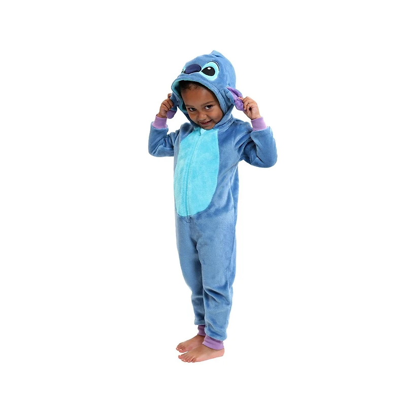 Disney Stitch Toddler One-piece Pajama, Available in sizes 2T-5T