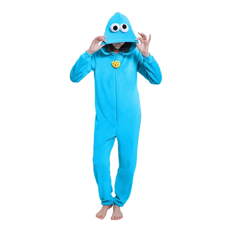 Sesame Street Cookie Monster Ladies' One-Piece Pajama