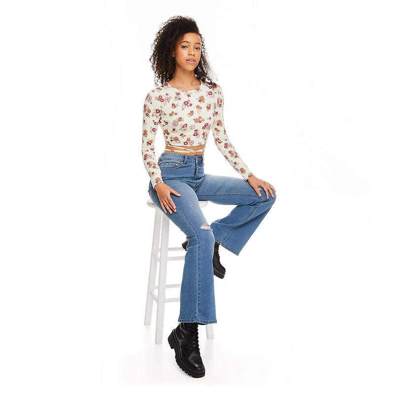 Wild Skye Women's Crew Neckline Cropped Tee