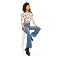 Wild Skye Women's Crew Neckline Cropped Tee