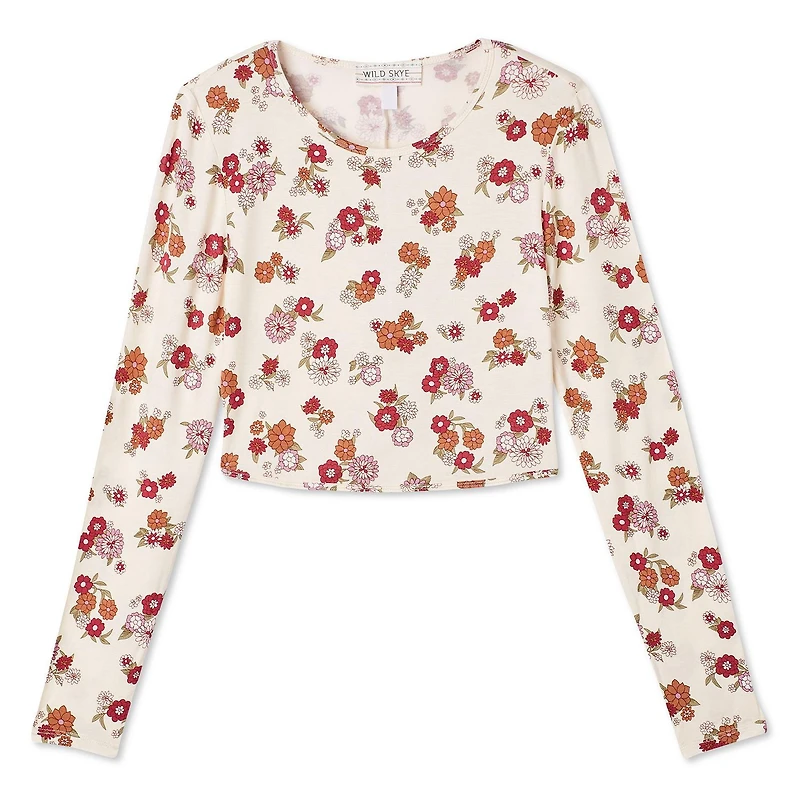 Wild Skye Women's Crew Neckline Cropped Tee