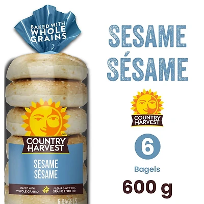 Bagel sésame Country Harvest par 6, 450g
