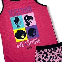 Barbie Ensemble 2 pièces culotte courtes et camisole pour fille