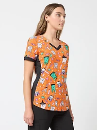 Scrubstar Fashion Collection Women’s Scrub Top, Sweet Tooth Print Top, Sizes XS–3XL