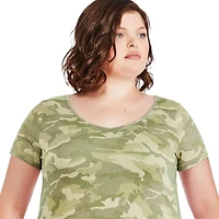 T-shirt à manches courtes avec encolure en V George Plus pour femmes