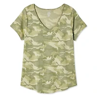 T-shirt à manches courtes avec encolure en V George Plus pour femmes