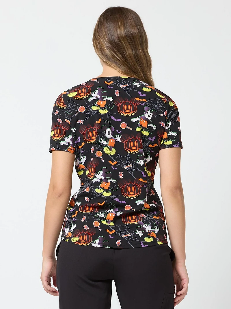 Haut pour femmes de la collection mode Scrubstar, imprimé Pumpkin Heads, tailles XS à 3XL