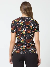 Haut pour femmes de la collection mode Scrubstar, imprimé Pumpkin Heads, tailles XS à 3XL