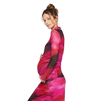 Paisley Sky Maternity Mesh Turtleneck