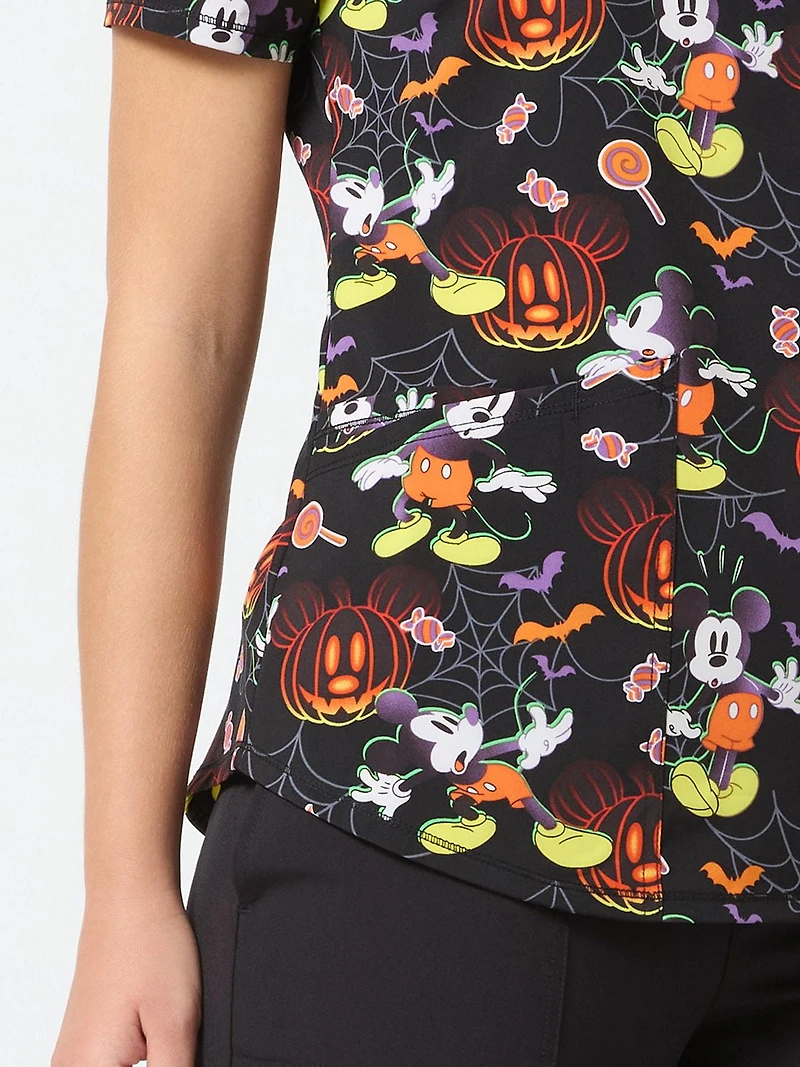 Haut pour femmes de la collection mode Scrubstar, imprimé Pumpkin Heads, tailles XS à 3XL