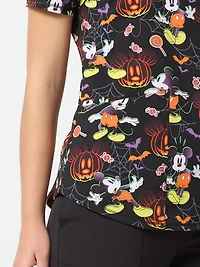 Haut pour femmes de la collection mode Scrubstar, imprimé Pumpkin Heads, tailles XS à 3XL