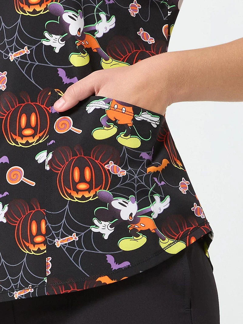 Haut pour femmes de la collection mode Scrubstar, imprimé Pumpkin Heads, tailles XS à 3XL