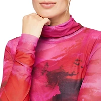 Paisley Sky Maternity Mesh Turtleneck
