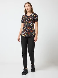 Haut pour femmes de la collection mode Scrubstar, imprimé Pumpkin Heads, tailles XS à 3XL