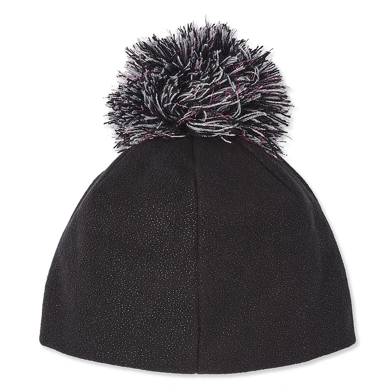 George Girl's Fleece Beanie with Sequins Logo And Lurex Pom
