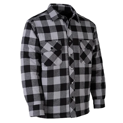 Workload Black Plaid Quilt-Lined Flannel Shirt Jacket, Sizes M - 2X
