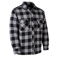Workload Black Plaid Quilt-Lined Flannel Shirt Jacket, Sizes M - 2X