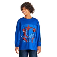 Marvel Boys' Spider-Man Mesh Long Sleeve Tee, Sizes XS-XL