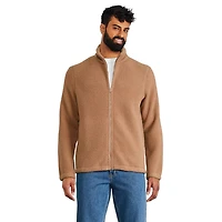 Manteau zippé en fausse peau de mouton George pour hommes