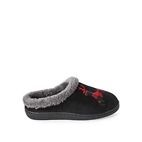 George Boys' Moose Graphic Slippers, Wide Width Sizes 11/12-4/5