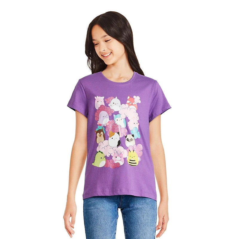 T-shirt à manches courtes Squishmallows pour filles