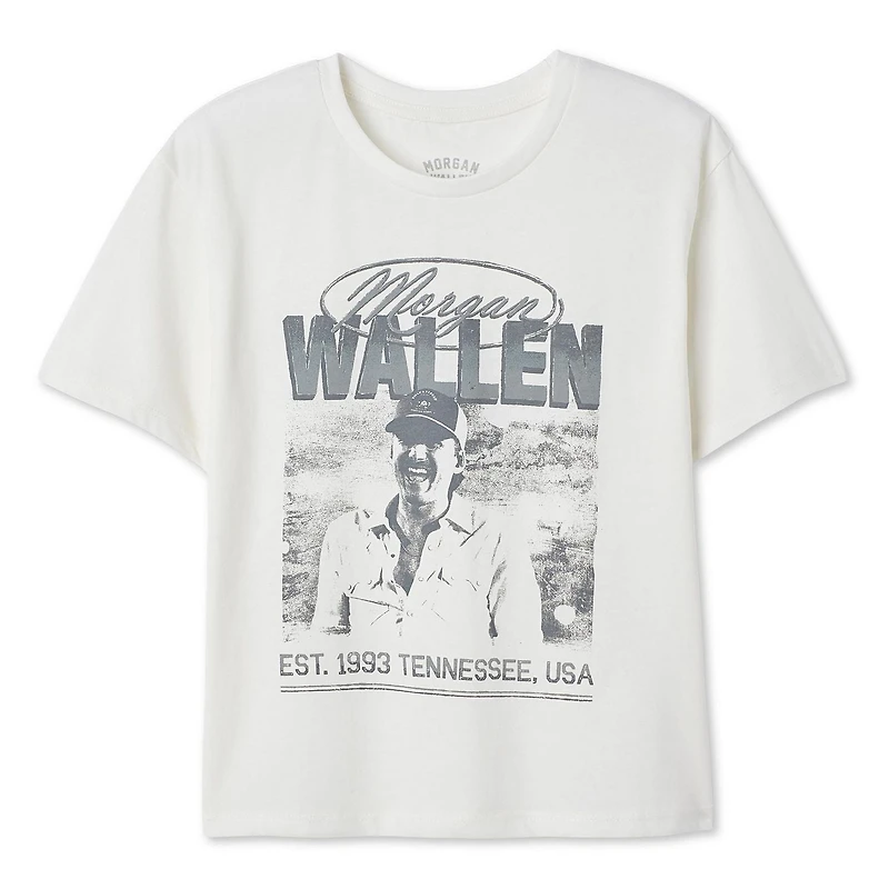 T-shirt à manches courtes Morgan Wallen pour filles Tailles TP–TG